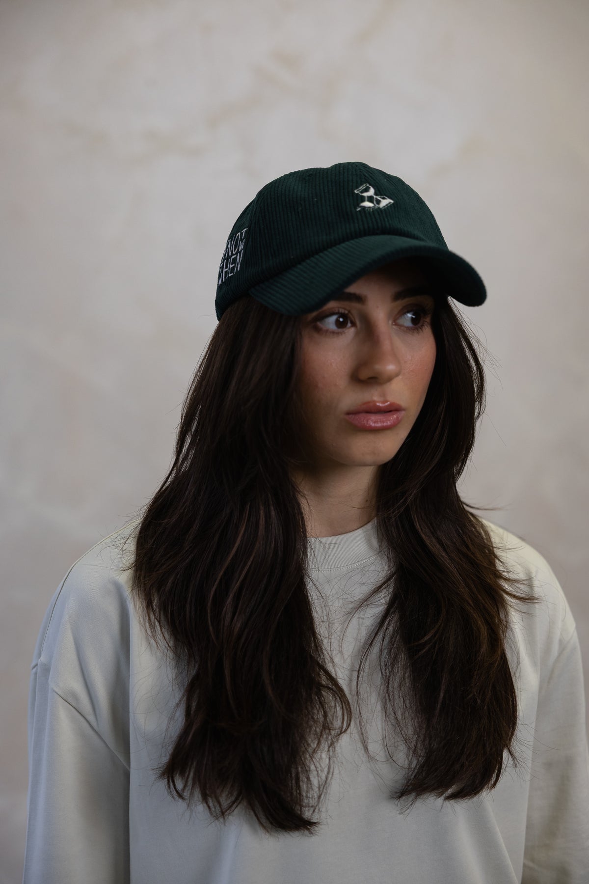 Green Corduroy 5 Panel Hat